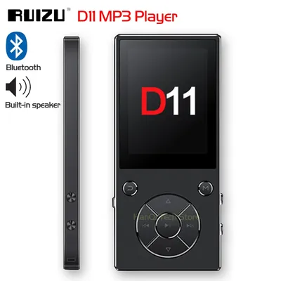 RUIZU – lecteur MP3 D11 Bluetooth, 8 go, en métal, avec haut-parleur intégré, Radio FM,