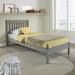 Wood Slatted Twin Size Bed Corona Collection | Furniture Dash