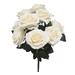 Set of 2 Artificial Queen Rose Flower Stem Bush Bouquet 18in
