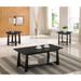 3-Piece Casual Coffee Table & 2 End Tables Occasional Set, Black Finish