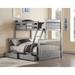 ACME Haley II Twin/Full Bunk Bed with 2 Drawers in Gray