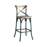 ACME Zaire Bar Chair in Antique Turquoise and Antique Oak