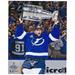 Andrei Vasilevskiy Tampa Bay Lightning Autographed 2021 Stanley Cup Champions 16" x 20" Raising Photograph with "2021 SC Champs" Inscription