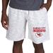 Men's Concepts Sport White/Charcoal Kansas City Chiefs Alley Fleece Shorts