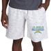 Men's Concepts Sport White/Charcoal Los Angeles Chargers Alley Fleece Shorts