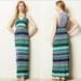 Anthropologie Dresses | Anthropologie Chevron Striped Maxi Dress | Color: Blue/Green | Size: M