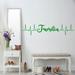 Trinx Familia Heartbeat Line Family Wall Decal Vinyl in Green | 11" H x 50" W | Wayfair C7EC0BBAEEEF46E0AD09FEA1DAD59E66