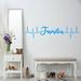 Trinx Familia Heartbeat Line Family Wall Decal Metal in Blue | 9" H x 40" W | Wayfair 41ED0DC44C3B431EA5B9CCE54EEA55AF