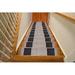 Black/Brown 0.39 x 30 W in Stair Treads - Latitude Run® Soft Meander Greek Key Stair Tread Synthetic Fiber | 0.39 H x 30 W in | Wayfair