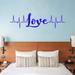 Gracie Oaks Love Heartbeat Line Wall Decal Metal in Blue | 11" H x 40" W | Wayfair EC5DDD0CC57643B4BA622F4F2EF16D10