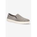 Wide Width Women's Aviana Slip On Sneaker by Bella Vita in Grey Suede (Size 8 W)