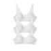 Plus Size Women's 3-Pack Front-Close Cotton Wireless Bra by Comfort Choice in White Pack (Size 54 DD)