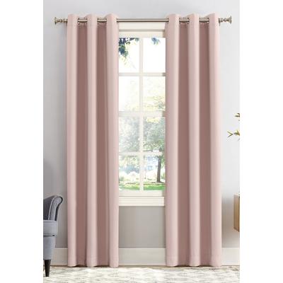 Wide Width Sun Zero™ Blackout Greenwich Grommet Panel by BrylaneHome in Blush (Size 40