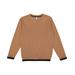 LAT 6789 Men's The Statement Fleece Crewneck Sweatshirt in Coyote Brown/Black size XL | Ringspun Cotton