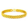 Bracelet plaqué or 24 carats pour femme et homme fleur de voiture bijoux cadeaux 6mm nouveau