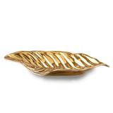 Botanic Collection Titanium Porcelain Leaf 17.25" Gold