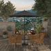 North Bend 7.5 Crank Lift Auto Tilt Patio Umbrella with Outdoor Rated Olefin Fabric by Havenside Home