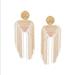 Anthropologie Jewelry | Anthropologie Nakamol Double-Tassel Earrings | Color: Gold/Tan | Size: Os