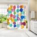 East Urban Home 71" x 74" Shower Curtain, Dots by PI Creative Art Polyester in Green/Pink | 71 H x 74 W in | Wayfair
