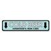 Lizton Sign Shop, Inc Cold Beer Arrows Aluminum Sign Metal in Blue/Gray/White | 4 H x 18 W x 0.04 D in | Wayfair 1931-A418