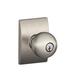 Schlage Orbit Knob w/ Century Trim Keyed Entry Lock in Gray | 3.5 H x 2.5 W in | Wayfair F51AORB625CEN