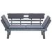 George Oliver Patio Bench Outdoor Garden Bench w/ Cushions 2-in-1 Acacia Wood/Natural Hardwoods in Gray | 29.1 H x 74.8 W x 26.8 D in | Wayfair