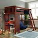 Buhl Twin Solid Wood Loft Bed w/ Built-in-Desk by Viv + Rae™ Wood in Gray | 68.5 H x 79.25 W x 81.5 D in | Wayfair F2D12166E08E451CB545916AC2FB4597