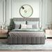 Lark Manor™ Alfie-Ray Storage Platform Bed Upholstered/Linen in Gray | 48.6 H x 58.8 W x 63.3 D in | Wayfair DF81B7EE11A54E34991BAD99B9E2E132