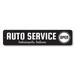 Lizton Sign Shop, Inc Open Auto Service Custom Aluminum Sign Metal in Black/Gray/White | 6 H x 24 W x 0.06 D in | Wayfair 1536-A624
