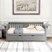 Harriet Bee Twin Size Wooden Daybed w/ Trundle Wood in Gray | 34.1 H x 41 W x 79.5 D in | Wayfair 0944457205BB42F7AA005C7ADFCFBD52