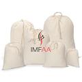 IMFAA X-Large(50x75) Drawstring Laundry Sack, Stocking, Storage, Muslin 100% Cotton Shopping Bags. (Pack-25, Natural)