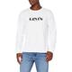 Levi's Men's Std Graphic Tee T-Shirt, Mv Logo+ Ls White, L