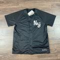 Adidas Shirts | Adidas Originals New York City Men’s Sports Wear Black Baseball Jersey Size Xl | Color: Black | Size: Xl