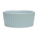Cloud Ripple Ceramic Matte Dog Bowl, 8 Cup, Large, Blue