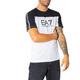 Emporio Armani EA7 Jersey Contrast Panel T-Shirt - White-XL