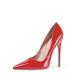 Zhabtuc Women's Court Shoes Elegant Pointed Toe High Heel Sexy Slip On Stiletto Heel Pumps Party Prom Wedding Heeled Court Stiletto Heels Shoes 12CM Red Size 6.5