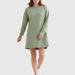 Lucky Brand Fleece-Knit Sweatshirt Dress - Women's Clothing Dresses Shirt Midi Dress in Looseleaf, Size XL