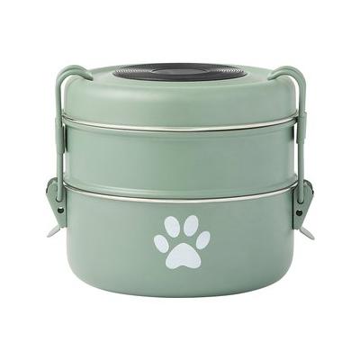 Frisco Travel Stainless Steel Dog & Cat Bowl, Green, Medium