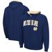 Men's Colosseum Navy Notre Dame Fighting Irish Arch & Logo 3.0 Full-Zip Hoodie