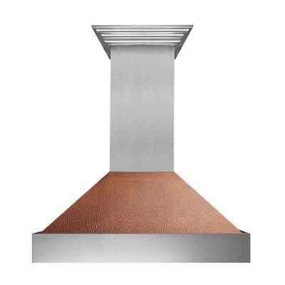 "36"" DuraSnow® Stainless Steel Range Hood with Hand-Hammered Copper Shell (8654HH-36) - ZLINE Kitchen and Bath 8654HH-36"