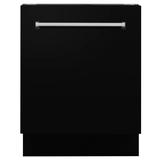 "ZLINE 24"" Tallac Series 3rd Rack Tall Tub Dishwasher in Black Matte with Stainless Steel Tub, 51dBa (DWV-BLM-24) - ZLINE Kitchen and Bath DWV-BLM-24"