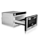 "ZLINE 24"" 1.2 cu. ft. Microwave Drawer in Black Stainless Steel - ZLINE Kitchen and Bath MWD-1-BS"