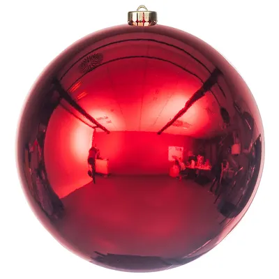 Weihnachtskugel aus Kunststoff, rot, 20 cm Ø Image
