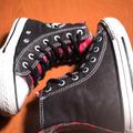 Converse Shoes | Boys Size 1 High Top Converse All Stars. | Color: Black/Red | Size: 1b