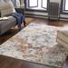 Blue/Orange 156 x 104 x 0.43 in Area Rug - Trent Austin Design® Maiden Lane Oriental Ivory/Blue/Rust Area Rug | 156 H x 104 W x 0.43 D in | Wayfair