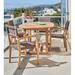 Lark Manor™ Arrion Oval Double Extendable Teak Dining Table Wood in Brown/White/Yellow | 29.5 H x 66.9 W x 39.25 D in | Outdoor Dining | Wayfair