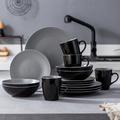 Ivy Bronx Allegro-Lento 16 Piece Dinnerware Set, Service for 4 Ceramic/Earthenware/Stoneware in Gray | Wayfair 550DDBD93CFA4C3E83EED2BFE9E37208