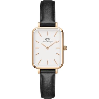 Daniel Wellington - Quadro Pressed Sheffield Uhr (mit schwarzem Lederarmband) Damenuhren 1 ct Schwarz Damen