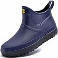 GURGER Wellington Boots Mens Wellies Ankle Short Rubber Rain Boots Waterproof Dark Blue Size 6