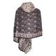 BLACK FLORAL WINTER SCARF SHAWL WRAP PURE YAK WOOL SCARF SHAWL DECORATION BLANKET UNISEX OVERSIZED DOUBLE SIDED LUXURIOUS SCARF GIFT